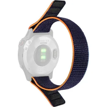 Řemínek na hodinky Nylonový řemínek Ricardo 26mm (pro Garmin Fenix 8/7X/6X (51mm), Tactix aj.), modrý V2, provlékací