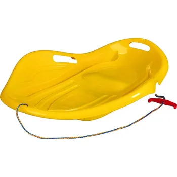 Boby Dětský sáňkovací kluzák Mušle Baby Mix PREMIUM KOMFORT 80 cm žlutý (Dětský kluzák na sníh)