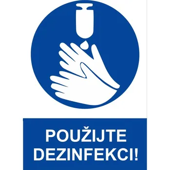 samolepka Používej dezinfekci samolepka