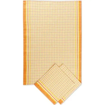 Utěrka Tegatex Utěrka bambus 3 ks - kostka drobná žlutá 50*70 cm
