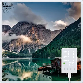 Topidlo Infračervený ohřívač Heidenfeld HF-HP105 s termostatem - 400 Watt Motiv: Mountain lake