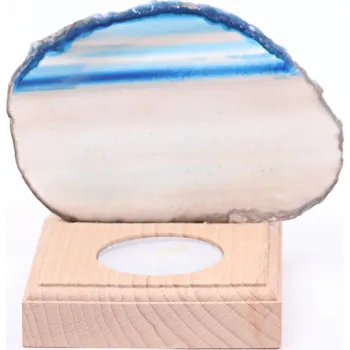 Svícen Magieprirody.cz Achátový svícen plát 7 cm - Top kvalita #334