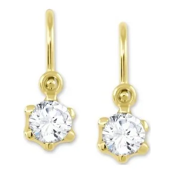 Náušnice Soliter Dětské náušnice s bílým kamínkem