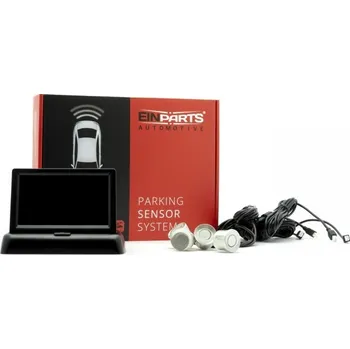 Parkovací asistent EPP5700 Parkovací Asistent s Monitorem a Couvací Kamerou (4 popelavé senzory)