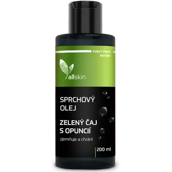 Sprchový gel Allnature Allskin Zelený čaj s opuncií sprchový olej 200 ml