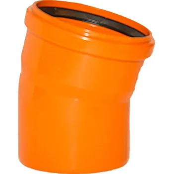 Kanalizační potrubí Koleno jednohrdlé KGB 15° 110 mm, PVC, kanalizace