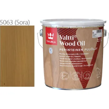 Olej na dřevo Tikkurila Valtti Wood Oil - PUUÖLJY - 2,7L - 5063 - Sora + dárek k objednávce nad 1000Kč
