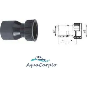 Šroubení 2/3 s hrdlem 63 mm x vnitřní závit 2"