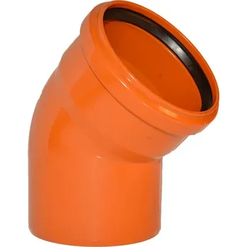 Kanalizační potrubí Koleno jednohrdlé KGB 45° 160 mm, PVC, kanalizace