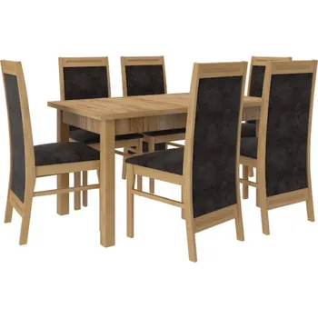 Jídelní set jídelní set pro 6 osob Rodos 7 odstín zlatý dub adrk