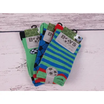 CNB BERLIN Ponožky DE54213 zelenomodré fotbal SADA 3 ks velikosti ponožek: 15-17 (EUR vel. 23-26)