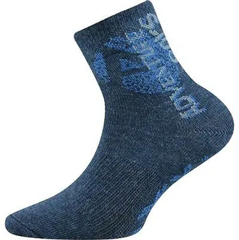 ADVENTURIK dětské sportovní ponožky VoXX - balení 3 páry 17-19 (25-29) jeans melír