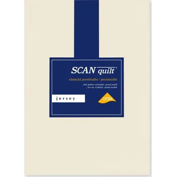 Prostěradlo SCANquilt napínací prostěradlo JERSEY ELASTIC LYCRA natur výška matrace do 30 cm 180 x 200 cm