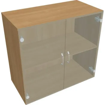 Kancelářský vozík HOBIS skříň policová dvéřová - D 2 80 02, dub + doprava zdarma