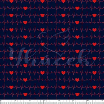 Zakázkový tisk, softshell, kočárkovina... EKG drobné Látky k tisku: Microfirba