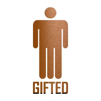 Samolepicí dekorace na vozidlo Gifted (44 - měděná metalíza) SAMOLEPKA NA AUTO, NÁLEPKA, FÓLIE, POLEP, TUNING, VLASTNÍ TEXT, TISK, AUTOSAMOLEPKY.cz, POLEPY, OBRÁZEK, LOGO, 3D STICKERS