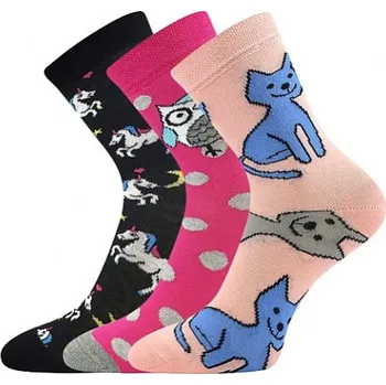 Dětské ponožky Boma 057-21-43 13/XIII - balení 3 různé páry v barevném mixu mix C / holka 20-24 (14-16)