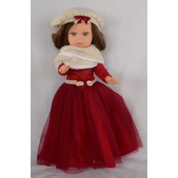 Panenka Realistická panenka- Marina v červených šatech od španělské firmy Marina & Pau (Marina Natale - 40 cm )