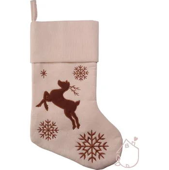 Vánoční dekorace Mikulášská punčocha s jelenem