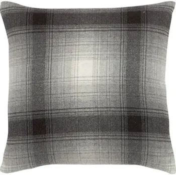 Polštář SCANquilt vlněný povlak LAMB káro šedočerná 45 x 45 cm