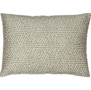 Polštář SCANquilt povlak SATÉN PLUS pruhy geo khaki zelená 50 x 70 cm