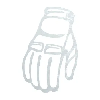Samolepící dekorace SAMOLEPKA Motorkářské rukavice 001 levá (51 - 3D karbon bílý) NA AUTO, NÁLEPKA, FÓLIE, POLEP, TUNING, VLASTNÍ TEXT, TISK, AUTOSAMOLEPKY.cz, POLEPY, OBRÁZEK, LOGO, SAMOLEPKY