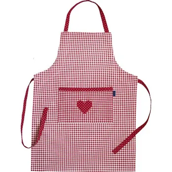 Kuchyňská zástěra SCANquilt zástěra DEKORO pepito+srdce červenobílá 60 x 80 cm