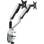 Polohovatelný držák pro 2 monitory, 2-9KG, svorka a průchodka stolu, 17"-30", U,rychlé dodání