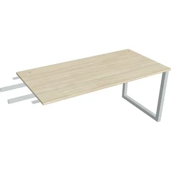 Kancelářský vozík HOBIS přídavný stůl do úhlu - US O 1600 RU, hloubka 80 cm, akát + doprava zdarma