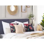 Sada 2 dekorativních polštářů vícebarevné sametové 45 x 45 cm s tropickým vzorem květů snímatelné potahy se zipem Beliani