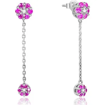 Náušnice Stříbrné visací naušnice se zirkony STNAU1335F