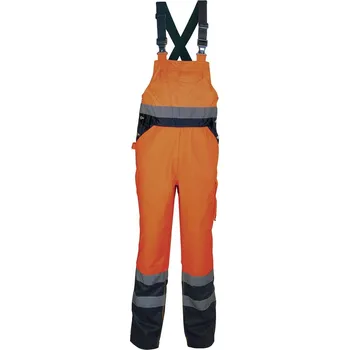 montérky Reflexní pracovní kalhoty s laclem COFRA TUTTLE Barva: Modrá, Velikost: S