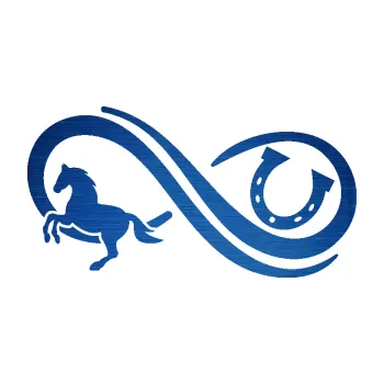 Samolepící dekorace SAMOLEPKA Infinity 005 levá koník s podkovou (65 - škrábaný kov modrý) NA AUTO, NÁLEPKA, FÓLIE, POLEP, TUNING, VLASTNÍ TEXT, TISK, AUTOSAMOLEPKY.cz, POLEPY, OBRÁZEK, LOGO, SAMOLEPKY