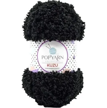 Příze POPYARN Příze Kuzu B13 - černá, 100g 100m
