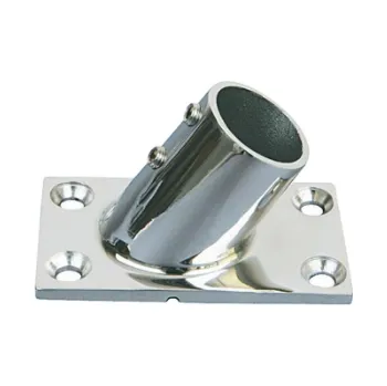 Zábradlí Patka obdélníková k zábradlí 25mm, 60°, nerez A4