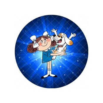 Jedlá dekorace na dort KÁŤA A ŠKUBÁNEK modrý, VARIANTA Jedlý papír 1582