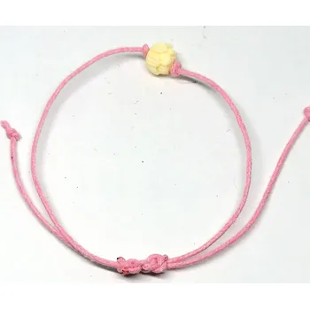 Náramek Provázkový náramek s lotosovým květem