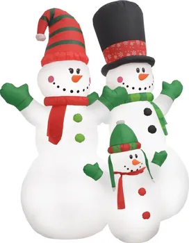 Vánoční osvětlení Vánoční nafukovací rodina sněhuláků 245707 8 LED