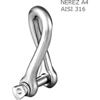 Třmen řetězový - kroucený typ 5mm, nosnost 80kg, nerez A4