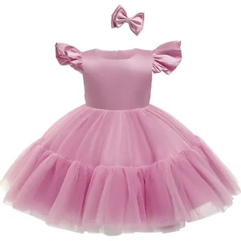 Dívčí šaty Dětské šaty Betty růžová pudrová družička slavnostní