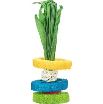 Květináč, hračka pro hlodavce, lufa, dřevo, ø 6 × 20 cm