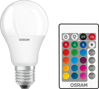 žárovka OSRAM LED Star+ A60 E27 9,7W 230V 806lm RGBW + dálkové ovládání