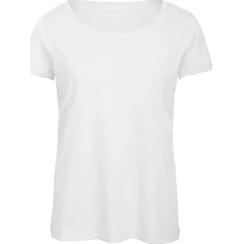 Dámské tričko B&C Dámské triko TW056 White S