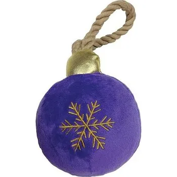 Hračka pro psa Hračka plyš Gemstone Forest Ropee vánoční ozdoba HP 23cm fialová