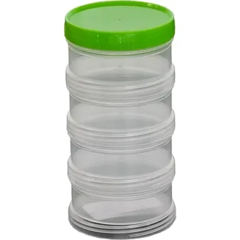 Dóza na potraviny Krabička Outdoor šroubovací 4 patra s víkem