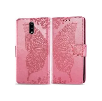 Pouzdro na mobilní telefon Knížkové pouzdro Nokia 2.3 - motýl růžový