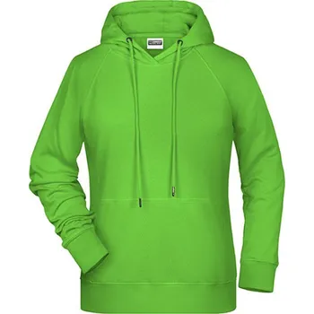 Dámská mikina James&Nicholson Dámská mikina s kapucí JN8023 Lime Green XXL