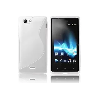 Pouzdro na mobilní telefon Silikonový obal Sony Xperia J (ST26i) - bílý