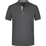 James&Nicholson Pánská polokošile JN964 Graphite (Solid)-Graphite (Solid) XL