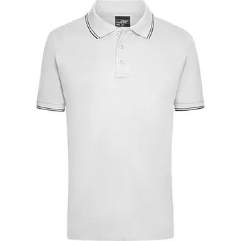 Pánská móda James&amp;Nicholson Pánská polokošile JN986 White-Navy L